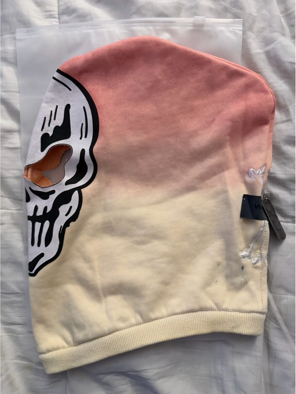 Watson Graphic skull Logo mask sheisty Embroidered Cream Pink